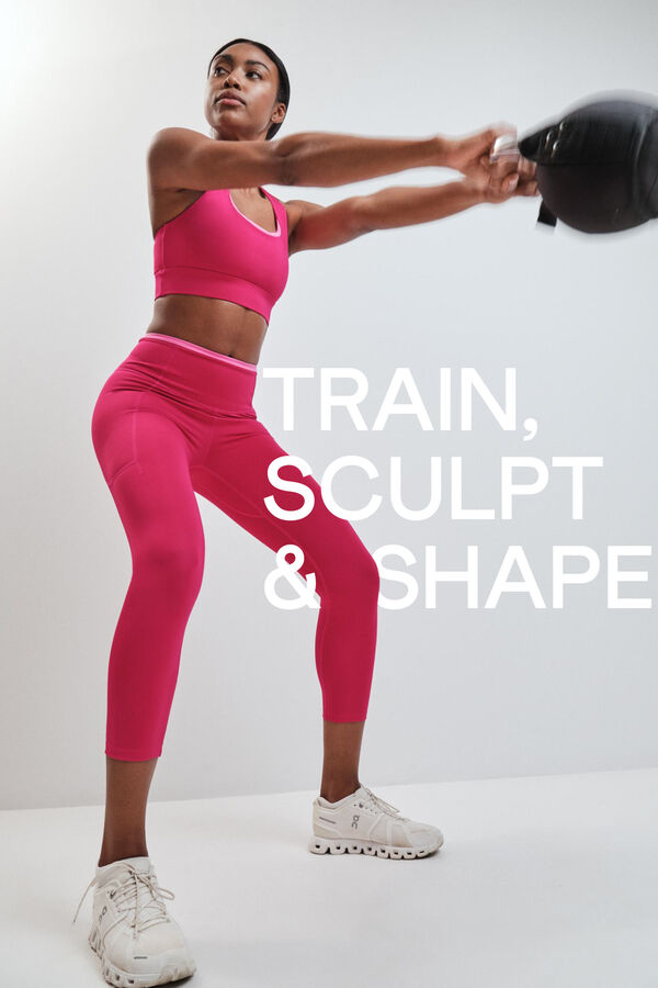 Dash and Stars Legging curto 4D STRETCH rosa rosa