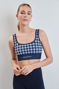 Dash and Stars Sujetador deportivo SEAMLESS COMFORT vichy azul