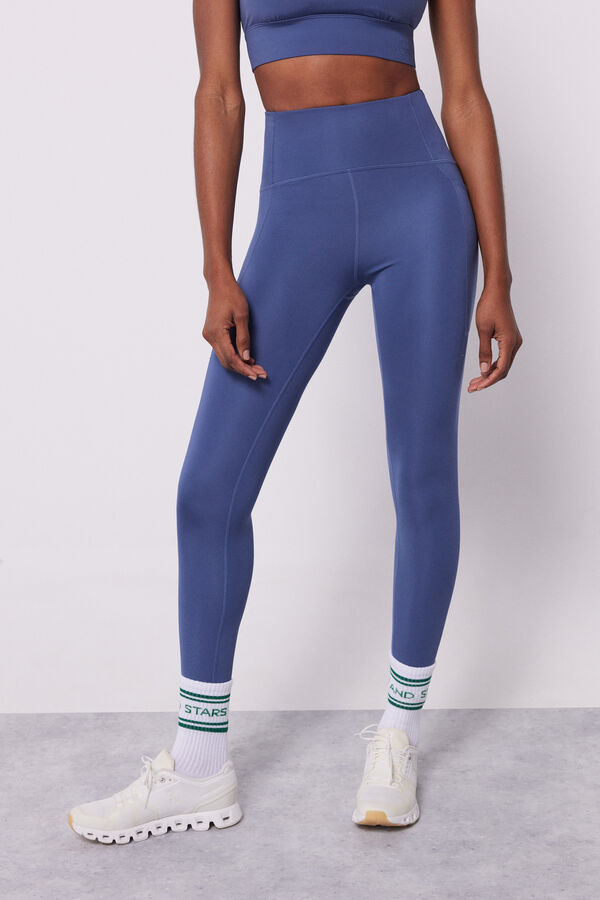 Leggings com estampado azul 4D Stretch, Ofertas em malhas e leggings de  desporto de mulher