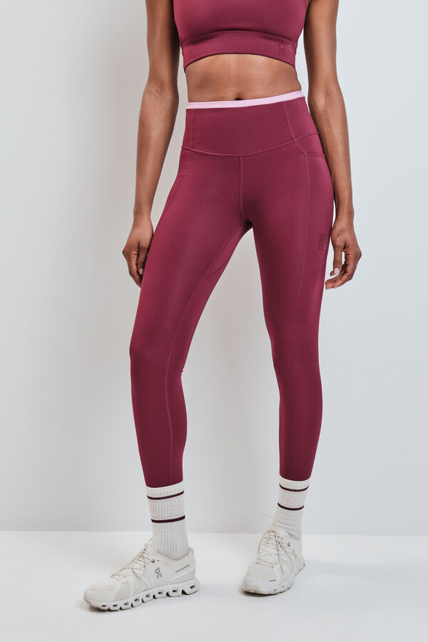 Dash and Stars Legging 4D STRETCH bordeaux vermelho