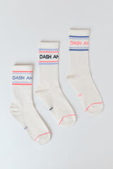 Dash and Stars Pack 3 meias t&eacute;cnicas branco