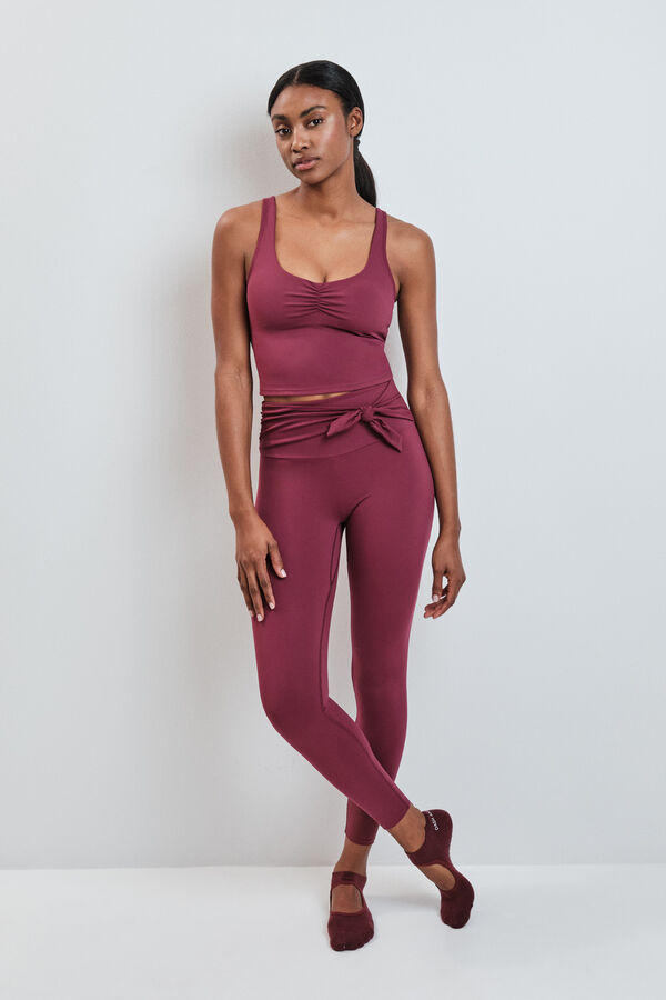 Dash and Stars Legging SOFT MOVE comprida granate vermelho