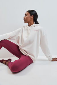 Dash and Stars Sweatshirt de felpa de algod&atilde;o branca