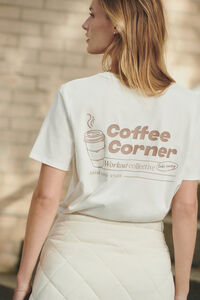 Dash and Stars T-shirt manga de algodão manga curta