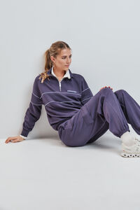 Dash and Stars Cal&ccedil;a comprida larga cinzenta