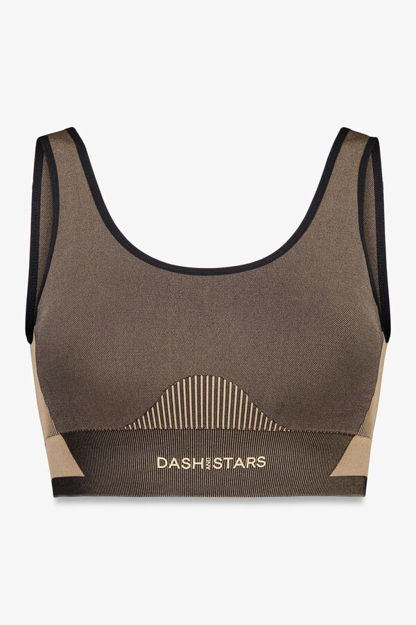 Dash and Stars Sujetador deportivo marrón SEAMLESS FIT marrón