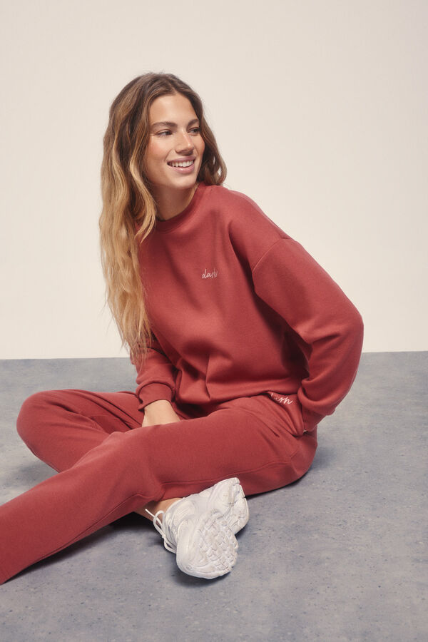 Dash and Stars Sweatshirt peluda em piqué Sweatshirt impressão