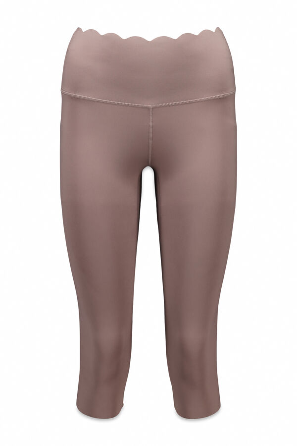 Dash and Stars Leggings compressivas pirata marrom cru