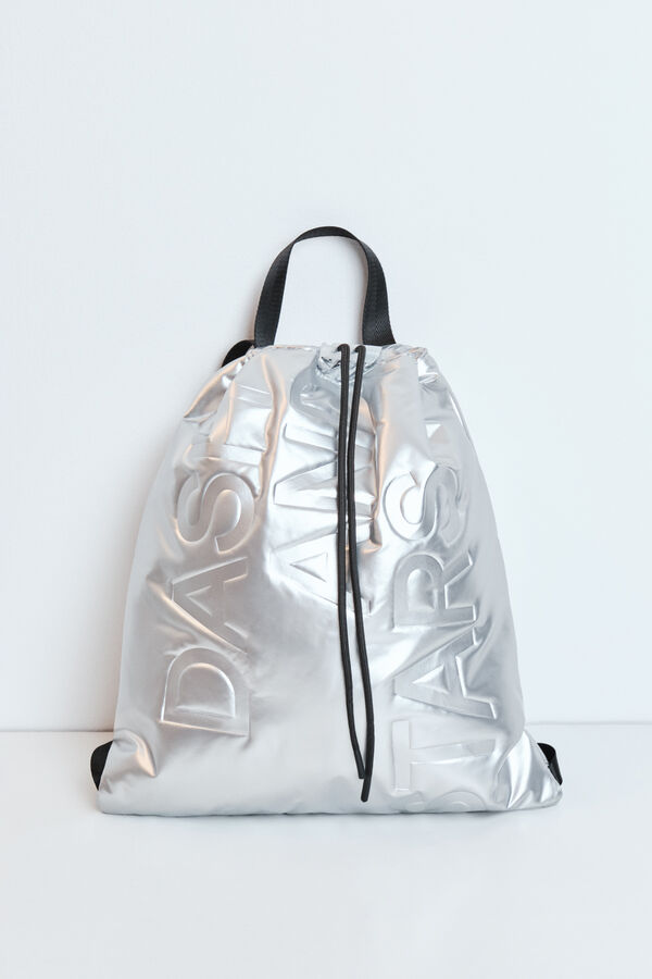 Dash and Stars Mochila metalizada acolchoada cinzento