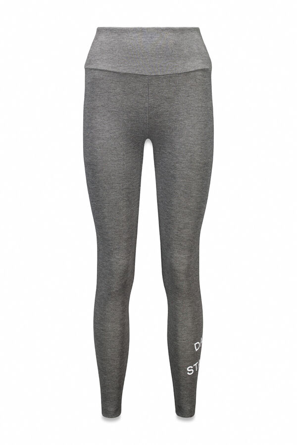Dash and Stars Leggings longas cinzas cinzento