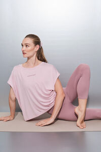 Dash and Stars T-shirt rosa de tecido extrassuave