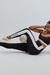 Dash and Stars Leggings compridos 4D STRETCH contraste preto preto