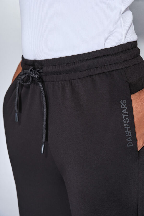 Dash and Stars Calça compridas e largas e macias preto