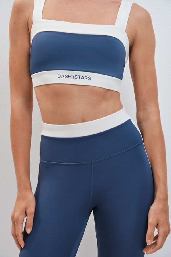 Dash and Stars Leggings compridos 4D STRETCH azul-escuro azul