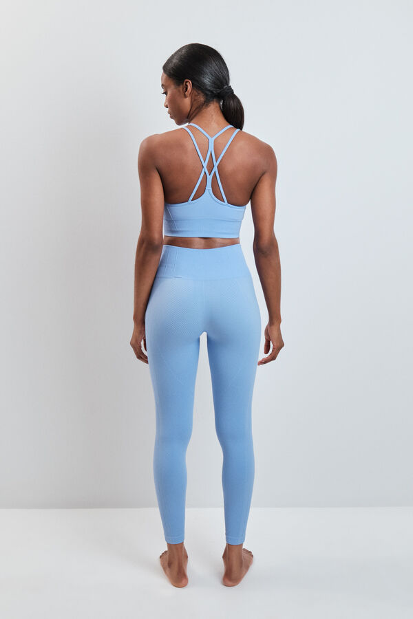 Dash and Stars Blue long leggings SEAMLESS COMFORT blue