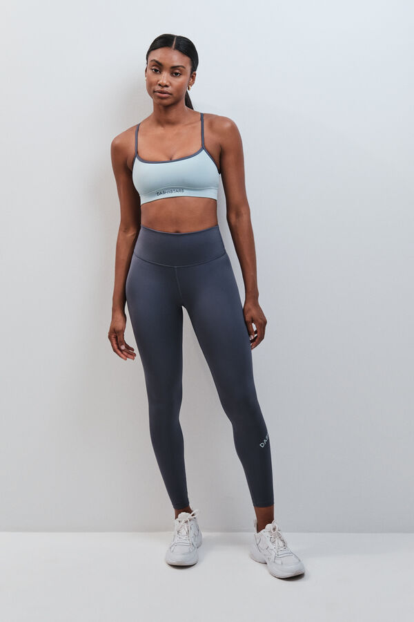 Dash and Stars Leggings compridos 4D STRETCH cinza cinzento