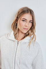 Dash and Stars Casaco com capuz em viscose suave cinzento cinzento