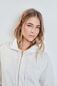 Dash and Stars Chaqueta capucha viscosa suave gris