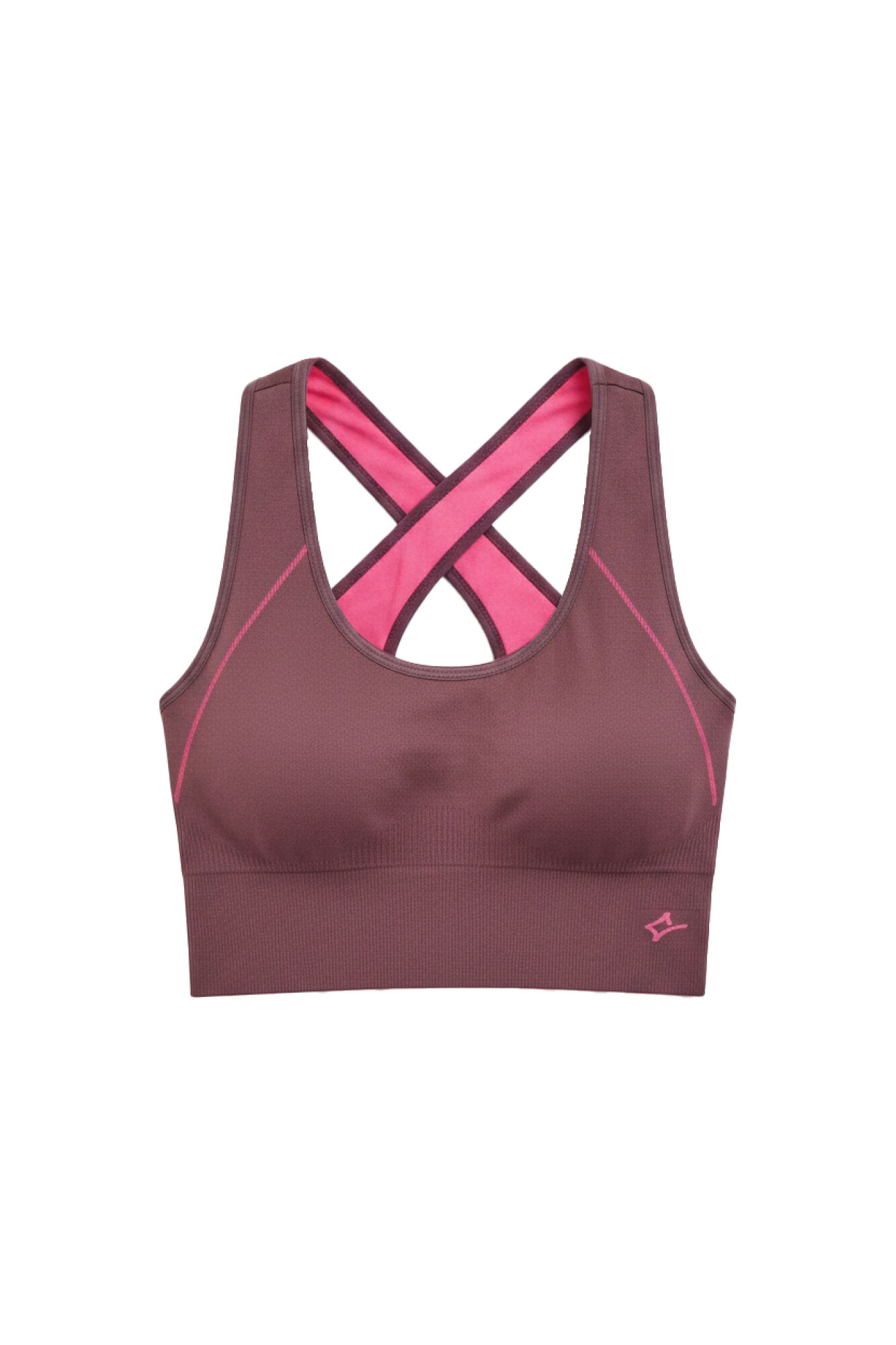 Dash and Stars Sujetador deportivo 4D Stretch reversible rosa