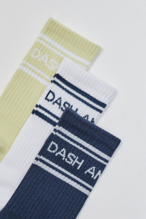 Dash and Stars Pack 3 meias t&eacute;cnicas azul
