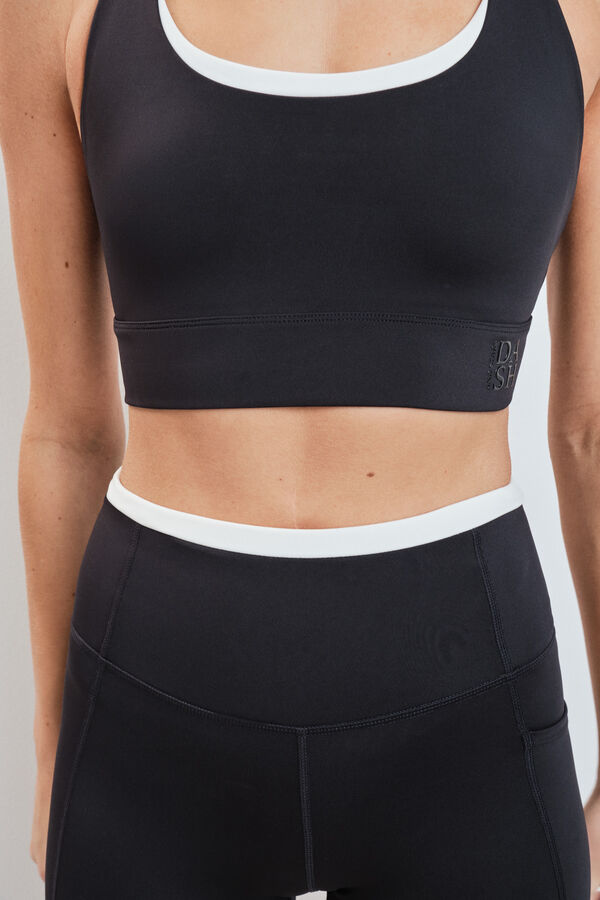 Dash and Stars Leggings ciclista negro 4D STRETCH negro