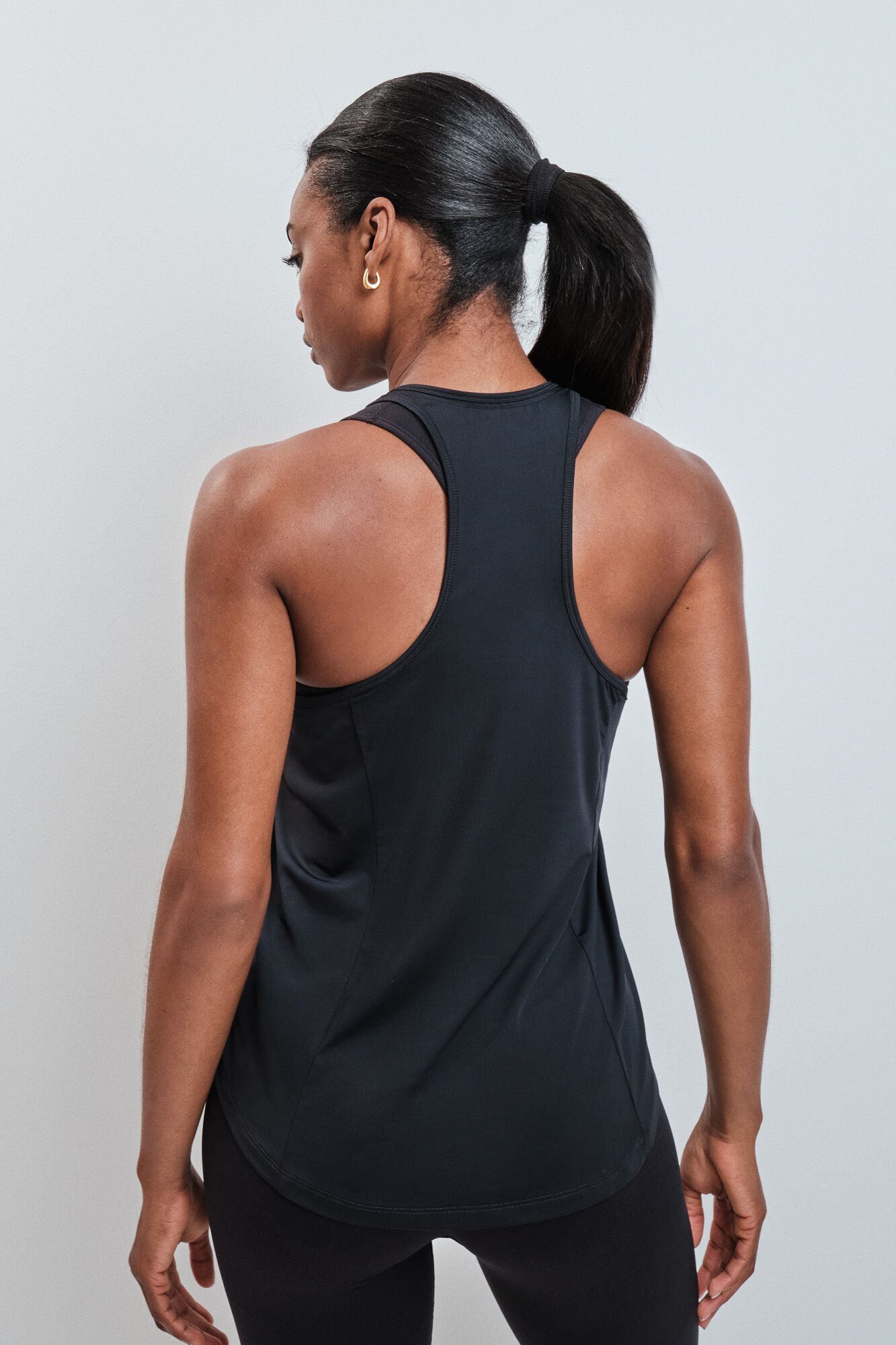 Dash and Stars Camiseta t&eacute;cnica halter negro