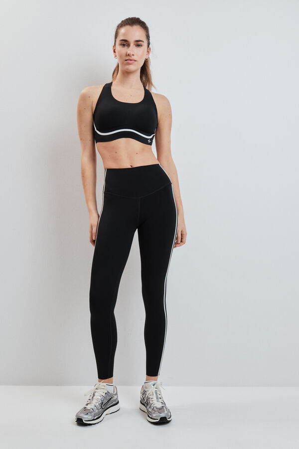 Dash and Stars Legging COMPRESSIVE comprida preta preto