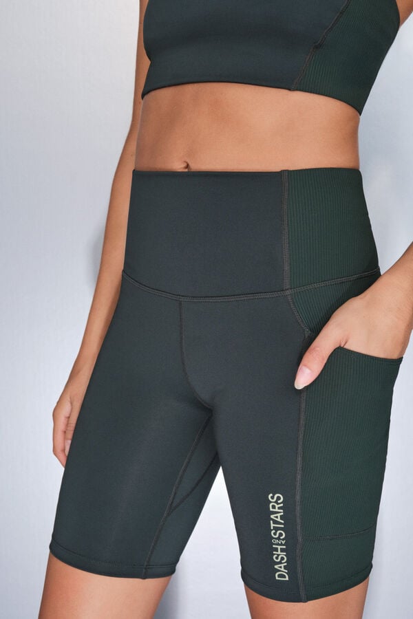 Dash and Stars Leggings de ciclismo 4D STRETCH verde verde