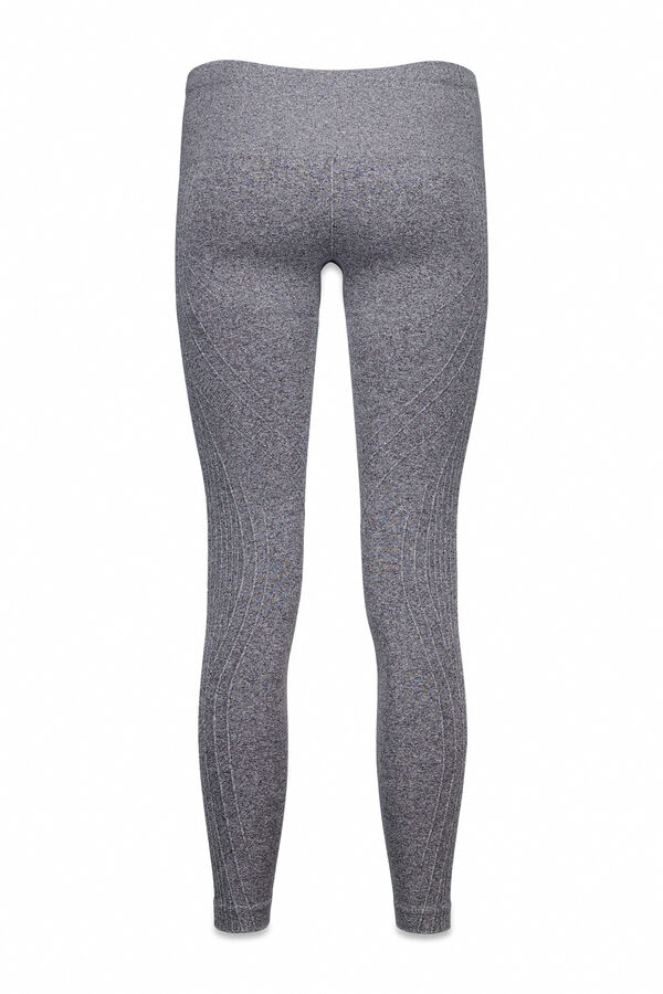 Dash and Stars Legging cinza sem costura no tornozelo cinzento