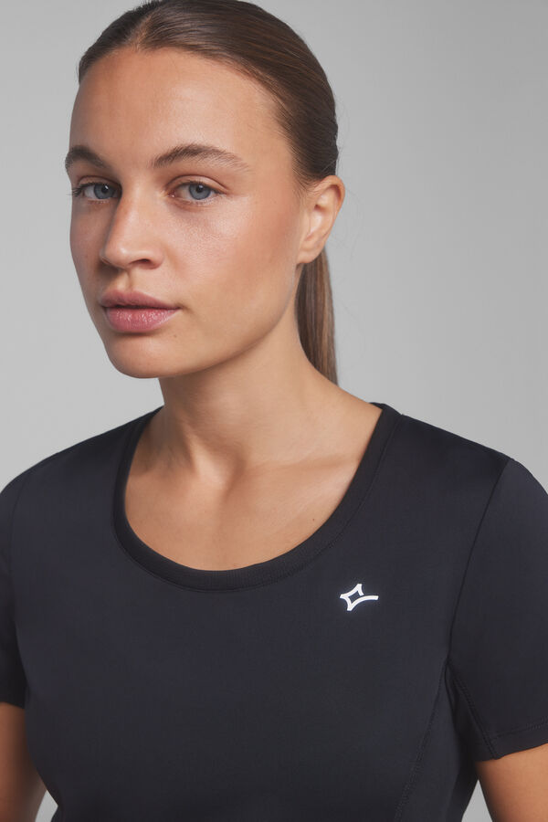 Dash and Stars Camiseta transpirable negra negro