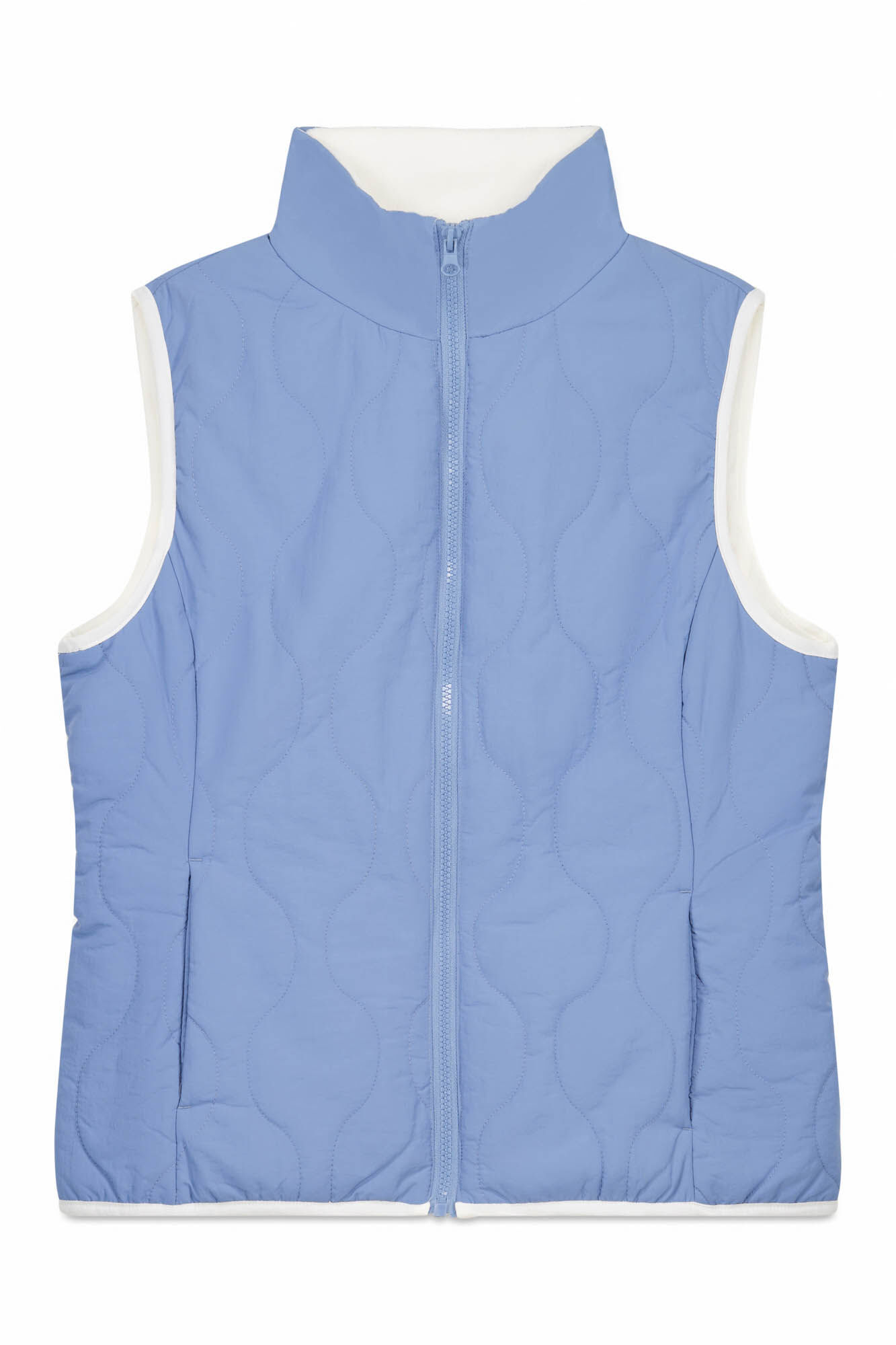 Dash and Stars Chaleco acolchado forrado azul