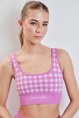 Dash and Stars Soutien desportivo SEAMLESS COMFORT estampado vichy rosa rosa