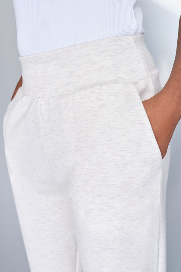 Dash and Stars Calça jogger branca beige