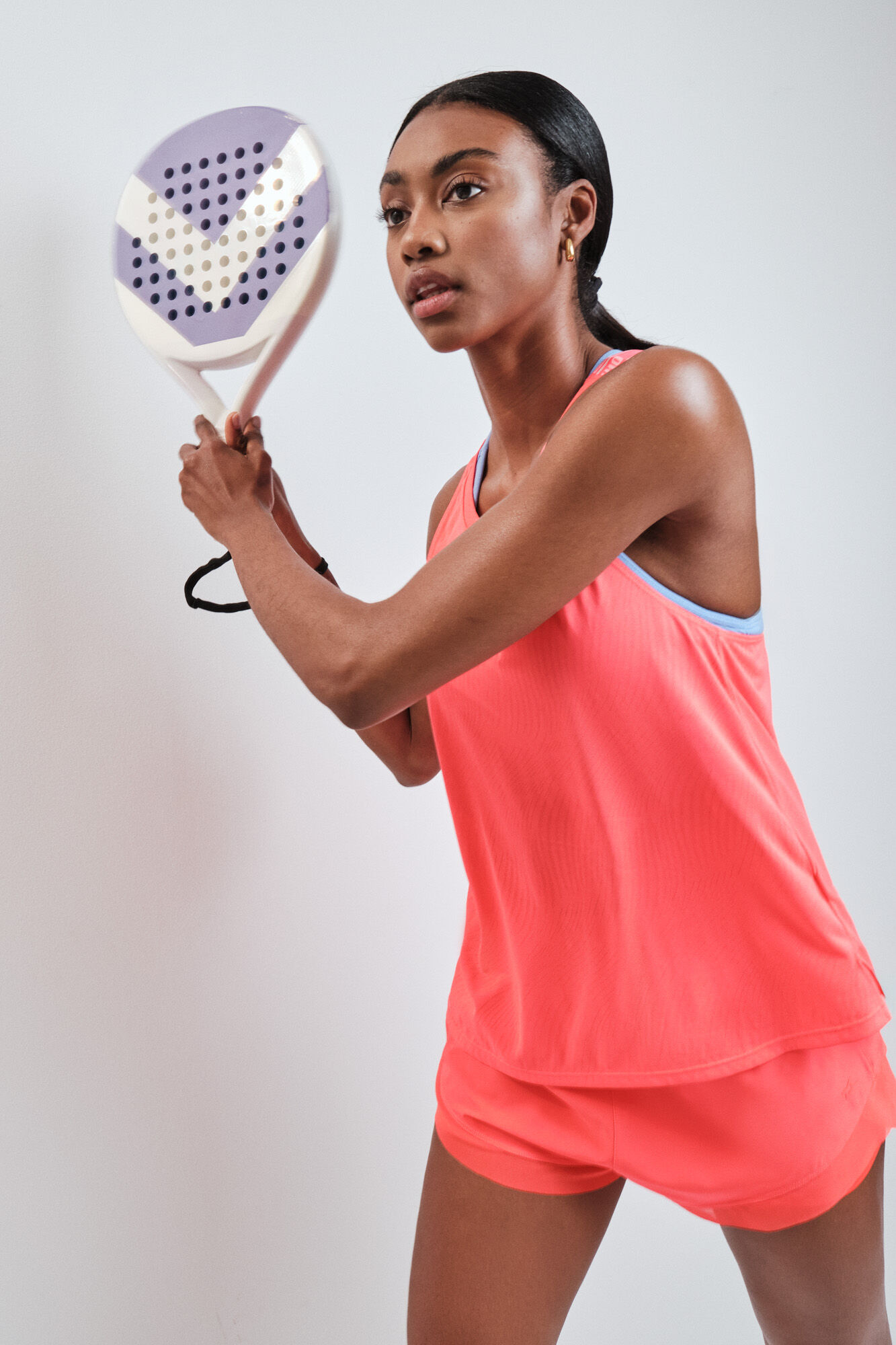 Dash and Stars Camiseta sin mangas halter roja