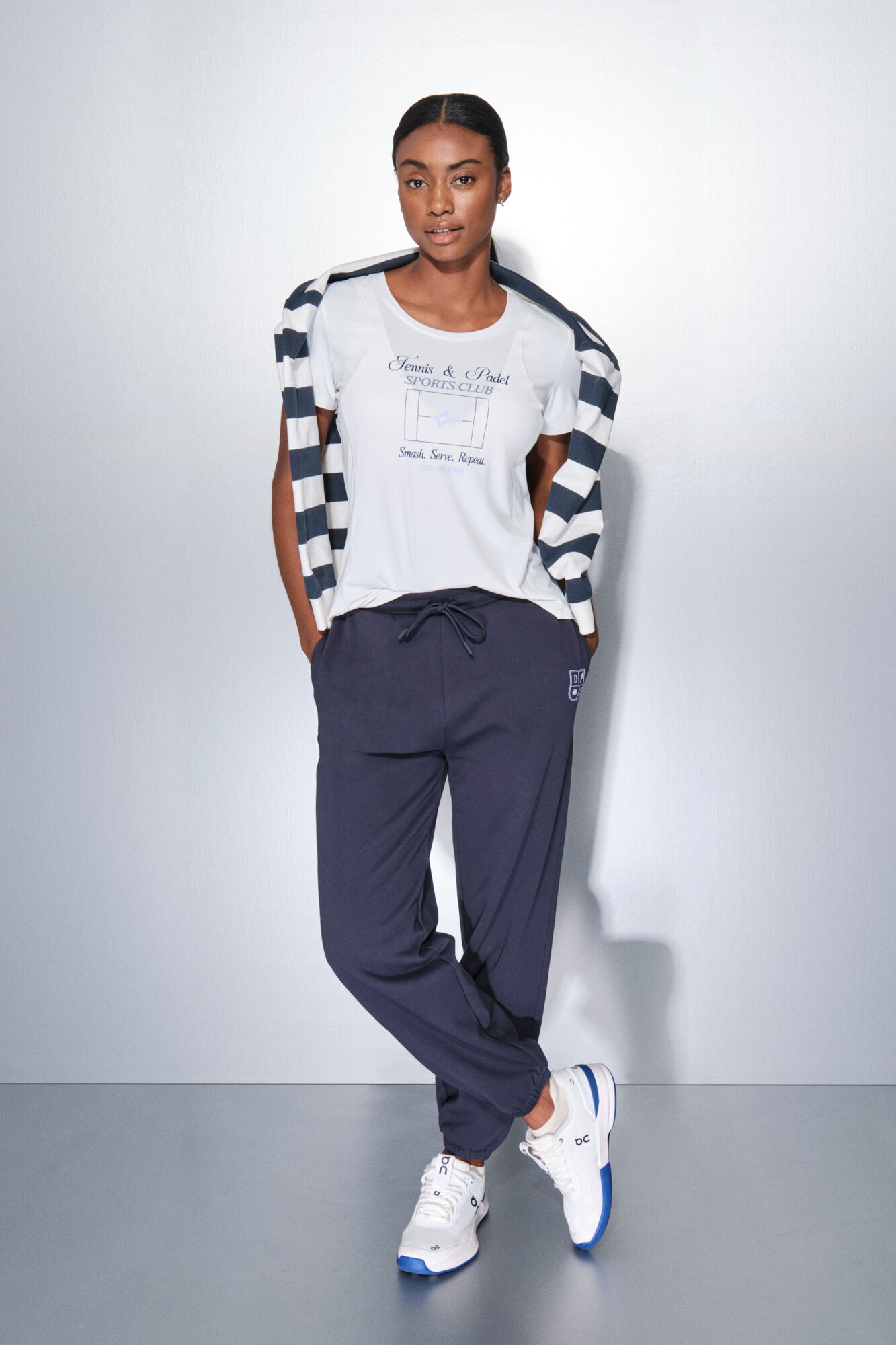 Dash and Stars Cal&ccedil;a comprida de algod&atilde;o para corrida