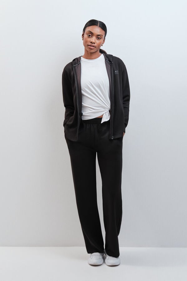 Dash and Stars Sweatshirt com capuz soft touch preto preto