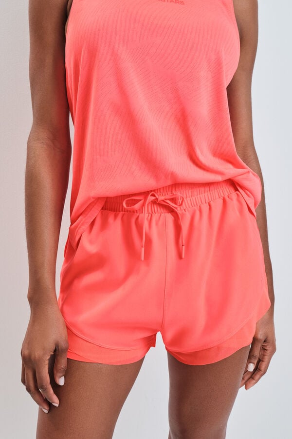 Dash and Stars Cal&ccedil;&otilde;es ultraleves em tercido mesh vermelhos rosa