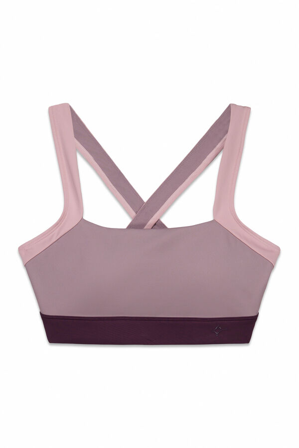 Dash and Stars Soutien desportivo 4D Stretch color block rosa rosa