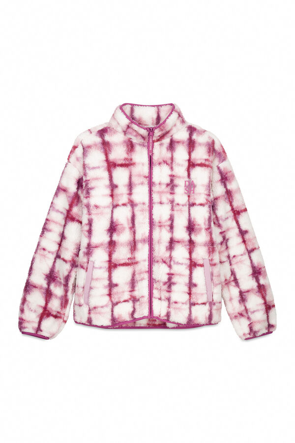 Dash and Stars Sudadera polar cremallera rosa chicle  rosa