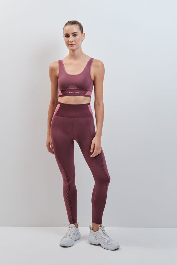 Dash and Stars Soutien desportivo SEAMLESS COMFORT bordeaux vermelho
