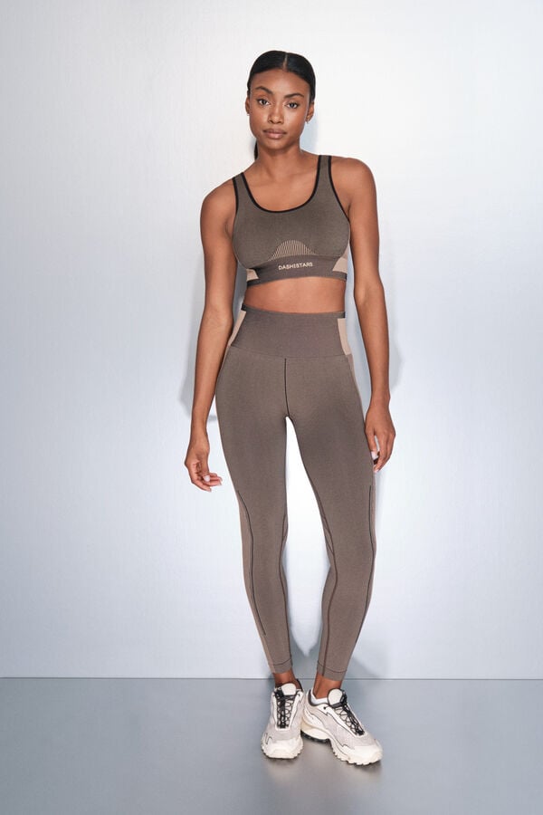 Dash and Stars Leggings largos SEAMLESS COMFORT marrón marrón