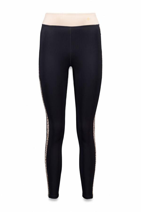 Dash and Stars Legging preta com estampa animal 4D STRETCH preto