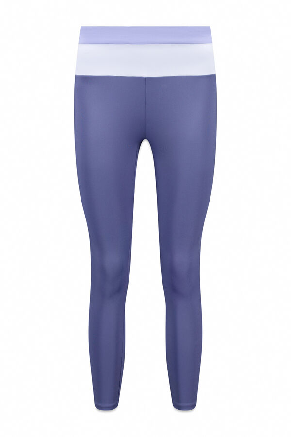 Dash and Stars Legging curta 4D STRETCH color block azul azul