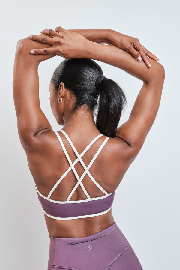 Dash and Stars Soutien desportivo 4D Stretch roxo rosa