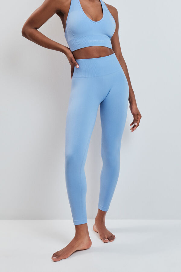 Dash and Stars Blue long leggings SEAMLESS COMFORT blue