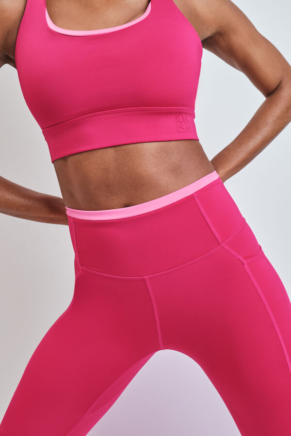 Dash and Stars Legging curto 4D STRETCH rosa rosa