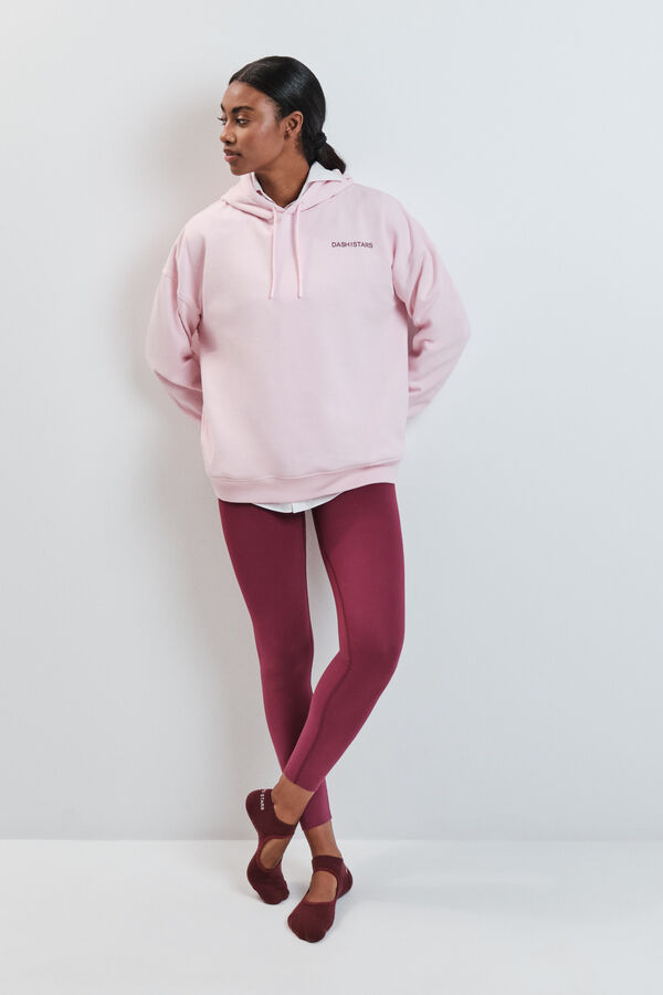 Dash and Stars Sweatshirt de molet&atilde;o de algod&atilde;o rosa rosa