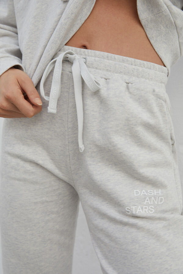 Dash and Stars Calça jogger 100% algodão gris cinzento