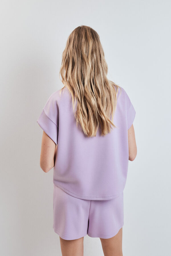 Dash and Stars Cal&ccedil;&otilde;es largos em viscose suave rosa rosa