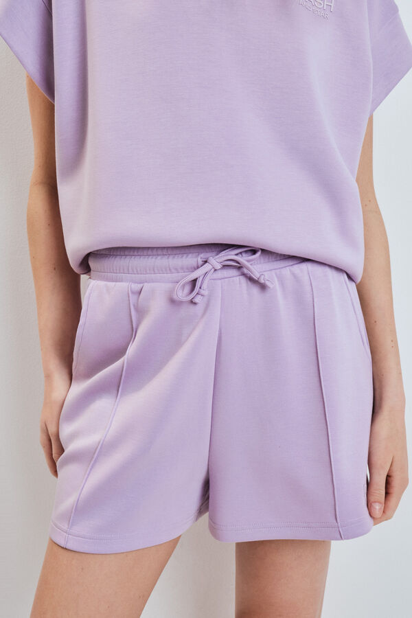 Dash and Stars Cal&ccedil;&otilde;es largos em viscose suave rosa rosa